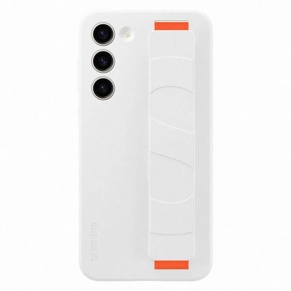 Silikona korpuss ar Samsung Galaxy S23+ balta roktura korpusu