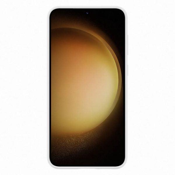 Silikona korpuss ar Samsung Galaxy S23+ balta roktura korpusu