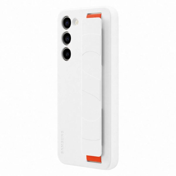 Silikona korpuss ar Samsung Galaxy S23+ balta roktura korpusu