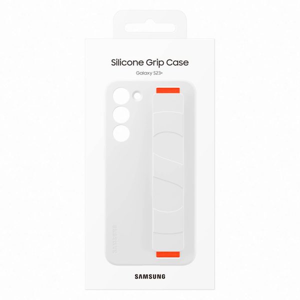 Silikona korpuss ar Samsung Galaxy S23+ balta roktura korpusu