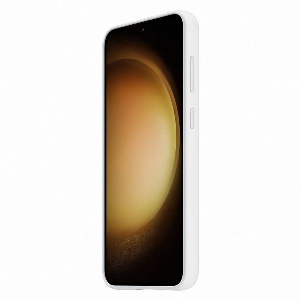 Silikona korpuss ar Samsung Galaxy S23+ balta roktura korpusu
