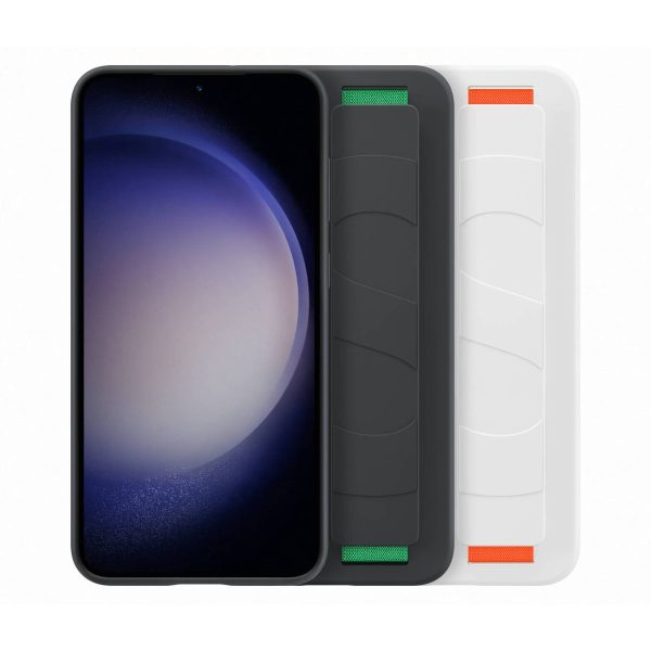 Silikona korpuss ar Samsung Galaxy S23+ balta roktura korpusu