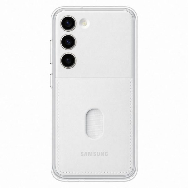 Gadījuma korpuss ar nomaināmām mugurām Samsung Galaxy S23 rāmja vāks balts