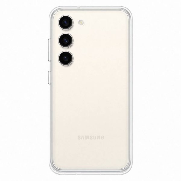 Gadījuma korpuss ar nomaināmām mugurām Samsung Galaxy S23 rāmja vāks balts