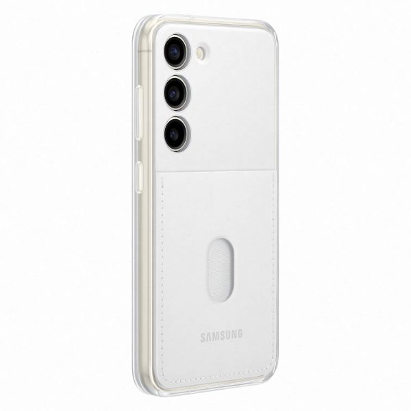 Gadījuma korpuss ar nomaināmām mugurām Samsung Galaxy S23 rāmja vāks balts