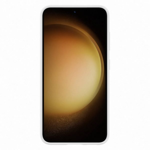 Silikona korpuss ar Samsung Galaxy S23 svītru silikona pārsega silikona vāks balts