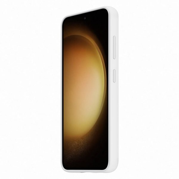 Silikona korpuss ar Samsung Galaxy S23 svītru silikona pārsega silikona vāks balts