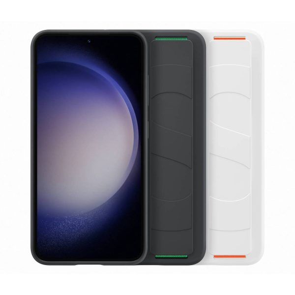 Silikona korpuss ar Samsung Galaxy S23 svītru silikona pārsega silikona vāks balts