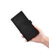 Ādas korpusa korpusa portfelis Samsung Galaxy S23 Ultra maka korpuss melns