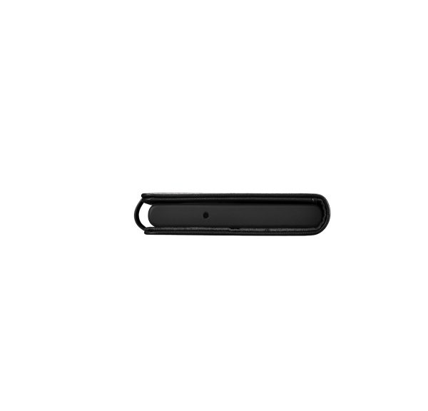 Ādas korpusa korpusa portfelis Samsung Galaxy S23 Ultra maka korpuss melns