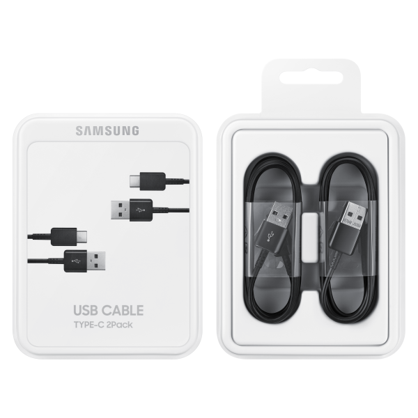2 x Samsung USB kabeļa kabelis - USB -C 480MB/s 5a 1,5m melns komplekts 2 gab