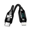 Kabelis kabelis iPhone USB -C - zibens ar LED 36W 2M LED displeju