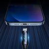 Kabelis kabelis iPhone USB -C - zibens ar LED 36W 2M LED displeju