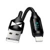 Kabelis kabelis iPhone USB -A - zibens ar LED 2