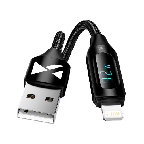 Kabelis kabelis iPhone USB -A - zibens ar LED 2