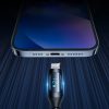 Kabelis kabelis iPhone USB -A - zibens ar LED 2,4A 1M LED displeju