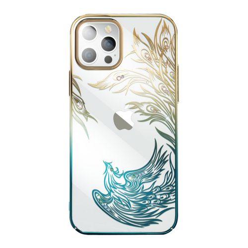 Grezns iPhone 14 Plus korpuss ar Phoenix sērijas zelta zilajiem kristāliem