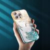 Greznas iPhone 14 korpuss ar Phoenix sērijas zelta zilajiem kristāliem