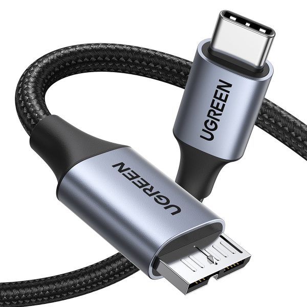 USB-C kabeļa kabeļa mikro USB-B 3