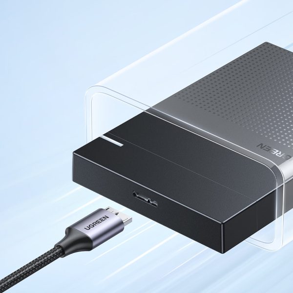 USB-C kabeļa kabeļa mikro USB-B 3,0 3A 0,5 m pelēks