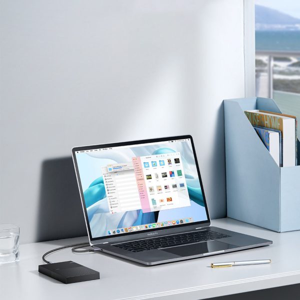 USB-C kabeļa kabeļa mikro USB-B 3,0 3A 0,5 m pelēks