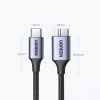 USB-C kabeļa kabeļa mikro USB-B 3,0 3A 0,5 m pelēks