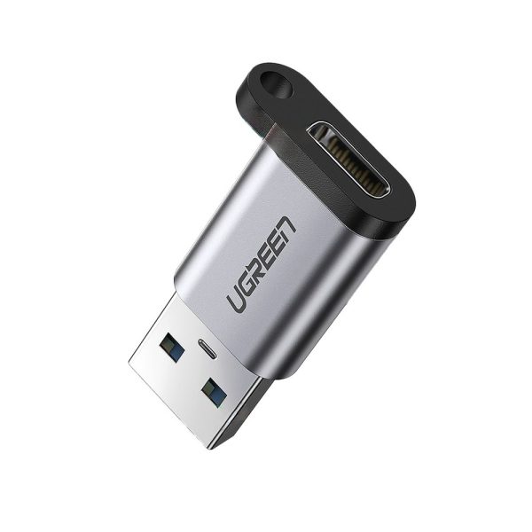 Adaptera adaptera spraudnis no USB-C uz USB 5GB/s pelēku