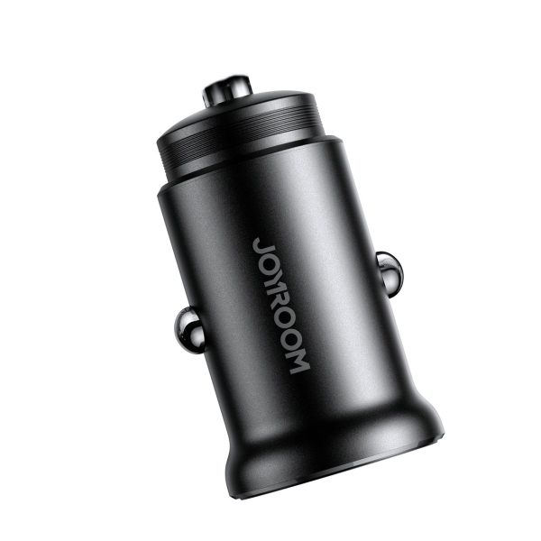 Mini automašīnas lādētājs 30W USB-A QC3.0 USB-C PD Black