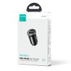Mini automašīnas lādētājs 30W USB-A QC3.0 USB-C PD Black