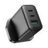 Ātrs 2X USB-C USB-A 32W USB-A 32W Heaver. Lielbritānija 32W angļu spraudnis