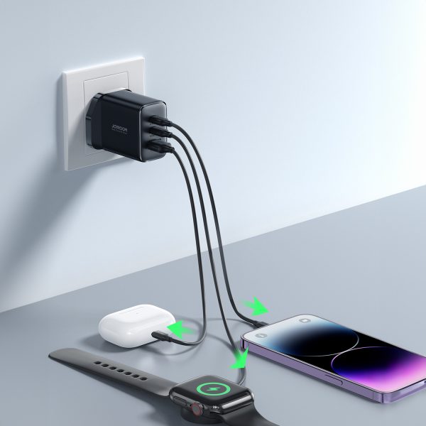 Ātrs 2X USB-C USB-A 32W USB-A 32W Heaver. Lielbritānija 32W angļu spraudnis
