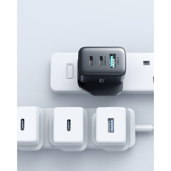 Ātrs 2X USB-C USB-A 32W USB-A 32W Heaver. Lielbritānija 32W angļu spraudnis