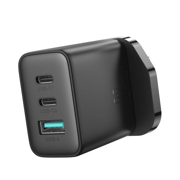 Ātrs 2X USB-C USB-A 32W USB-A 32W Heaver. Lielbritānija 32W angļu spraudnis