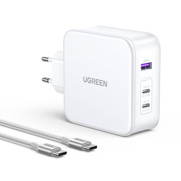 GAN nexode USB-A 2x USB-C 140W lādētājs + USB-C kabelis 1