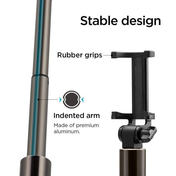 Augstas kvalitātes teleskopiskās nūjas pašbildes nūja 18-77cm melna