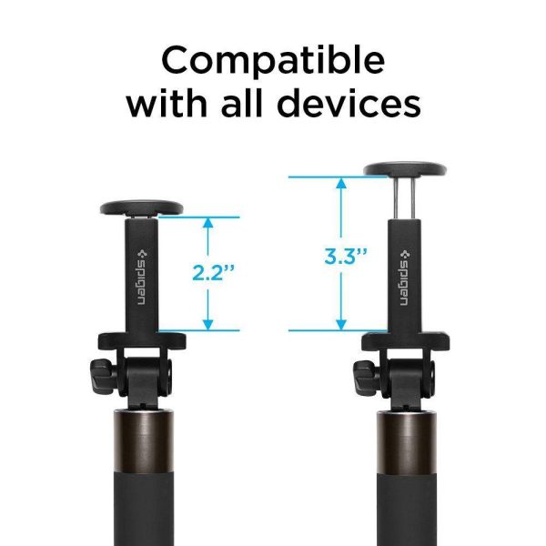 Augstas kvalitātes teleskopiskās nūjas pašbildes nūja 18-77cm melna