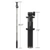 Augstas kvalitātes teleskopiskās nūjas pašbildes nūja 18-77cm melna