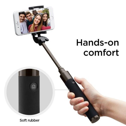 Augstas kvalitātes teleskopiskās nūjas pašbildes nūja 18-77cm melna