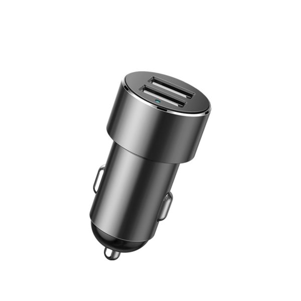 Automašīnas šķiltavas ligzdas sadalītājs 2X USB 3.1A 17W melnais lādētājs