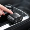 Automašīnas šķiltavas ligzdas sadalītājs 2X USB 3.1A 17W melnais lādētājs