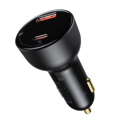 Ātra spēcīga automašīnas lādētājs USB / USB-C PPS QC PD 100W Black