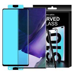 Stikla folija rūdīta stikls ar Samsung Galaxy S21+ 5G 3D malu nano flexi stikla melna stikla rāmis