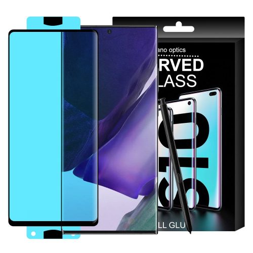 Stikla folija rūdīta stikls ar Samsung Galaxy S21+ 5G 3D malu nano flexi stikla melna stikla rāmis