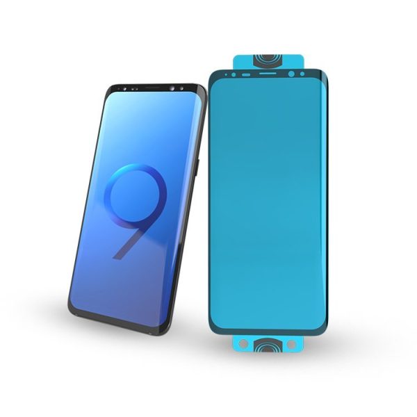 Stikla folija rūdīta stikls ar Samsung Galaxy S21+ 5G 3D malu nano flexi stikla melna stikla rāmis