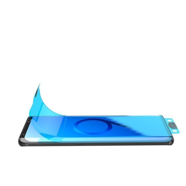 Stikla folija rūdīta stikls ar Samsung Galaxy S21+ 5G 3D malu nano flexi stikla melna stikla rāmis