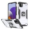Bruņu korpusa vāks + magnētiskais rokturis Samsung Galaxy A22 4G gredzena bruņu sudrabs
