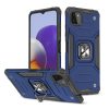Bruņu korpusa vāks + magnētiskais rokturis Samsung Galaxy A22 4G gredzena bruņas zilas