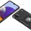 Bruņu korpusa vāks + magnētiskais rokturis Samsung Galaxy A22 4G gredzena bruņas zilas