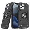 Bruņu korpusa vāks + magnētiskais rokturis iPhone 13 Pro Max Ring Armor Black Armor