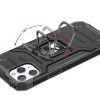 Bruņu korpusa vāks + magnētiskais rokturis iPhone 13 Pro Max Ring Armor Black Armor